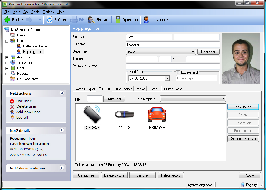 Net2 desktop control screen grab